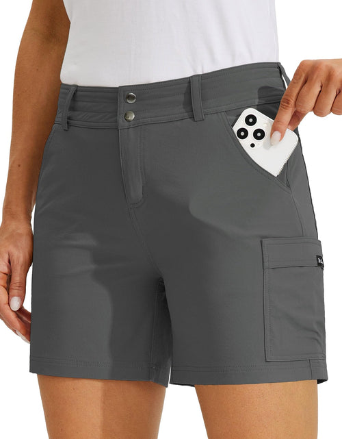 Load image into Gallery viewer, Willit Womens Golf Shorts Hiking Cargo Shorts Quick Dry Athletic Casual Summer Shorts with Pockets 5" Forge Grey 12
