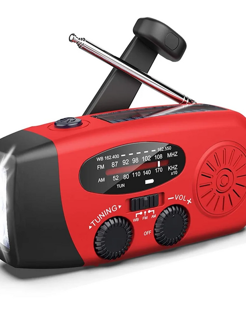 Load image into Gallery viewer, Emergency  Radio Crank Solar Hand Weather 1000mAh Power Bank Charger Flash Light
