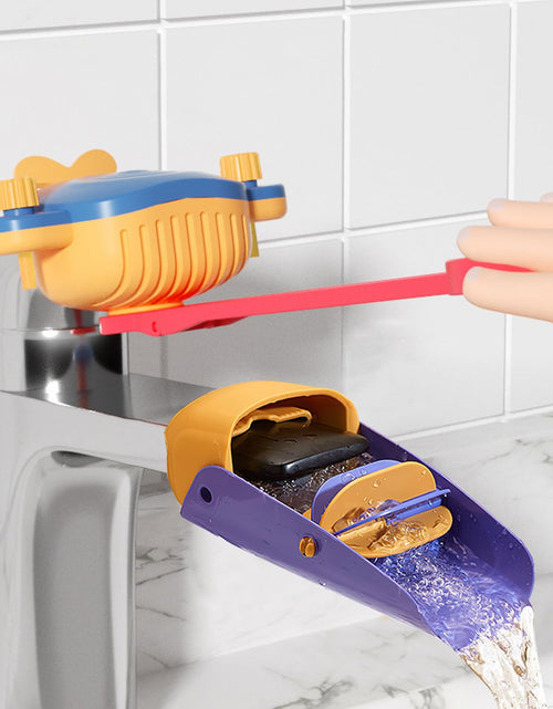 Charger l'image dans la visionneuse de galerie, Faucet Handle Extender Set - Tap Handle and Nozzle Extender Childrens Faucet Extender Sink Extender Faucet Animals Extender Kids Hand Wash Helper for Bathroom Sink(2 PCS-Blue Yellow)
