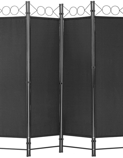 Load image into Gallery viewer, 4 Panel Room Divider 6FT Steel Frame Screen Folding Privacy Divider Freestanding Partition for Home Office Bedroom (Black)
