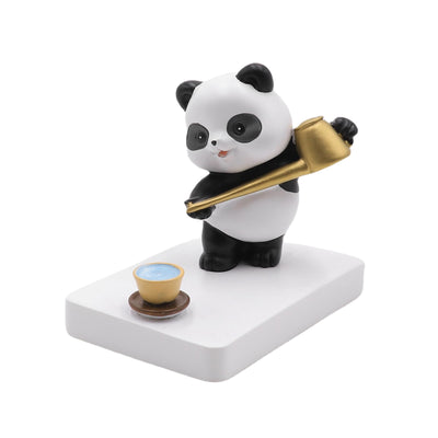 Cute Cell Phone Stand for Desk Portable Mobile Phone Stand Holder Animals Office Phone Stand Panda Smartphone Holder for Desk Home Ornament (Tea Panda)