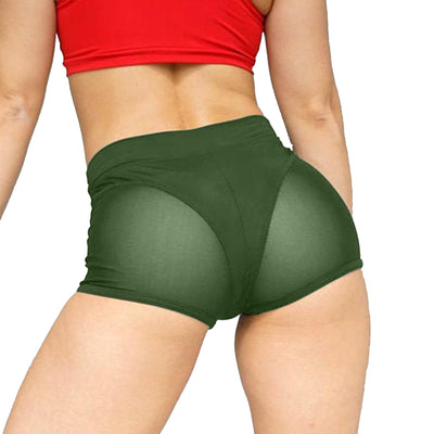 Women 2021 New Mesh High Waist Booty Shorts Pole Dance Shorts Hot Pants Bikini Shorts 5XL