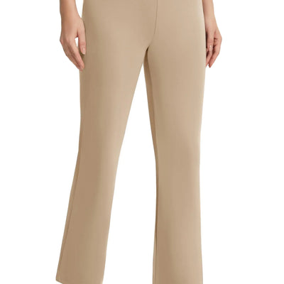 AFITNE Womens Yoga Dress Pants High Waisted Stretchy Work Pants Straight Leg Pull On Business Casual Crop Slacks with Pockets Comfy Formal Ankle Pants Light Khaki 29"XS
