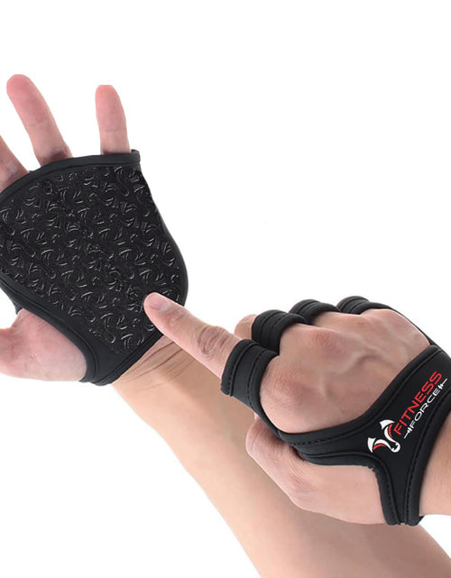 Load image into Gallery viewer, FITNESS FORCE Workout Gloves for Men &amp; Women Partial Weight Lifting Gloves Non-Slip Gym Gloves Lifting Grip for Weight Lifting Calluses Guard Fingerless Exercise Gloves with Full Palm Protection
