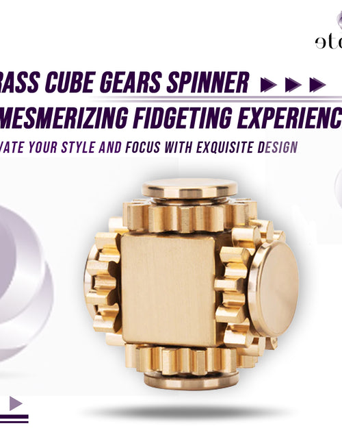 Cargar imagen en el visor de la galería, Brass Cube Gears Spinner
