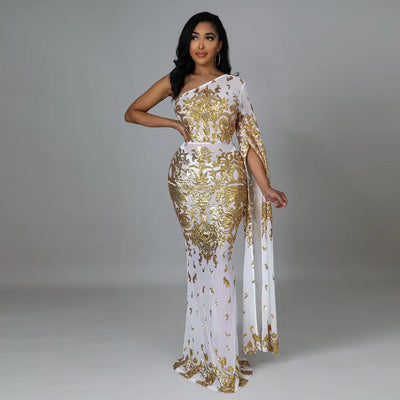 European American Beaded Women's Long Dresses for Events