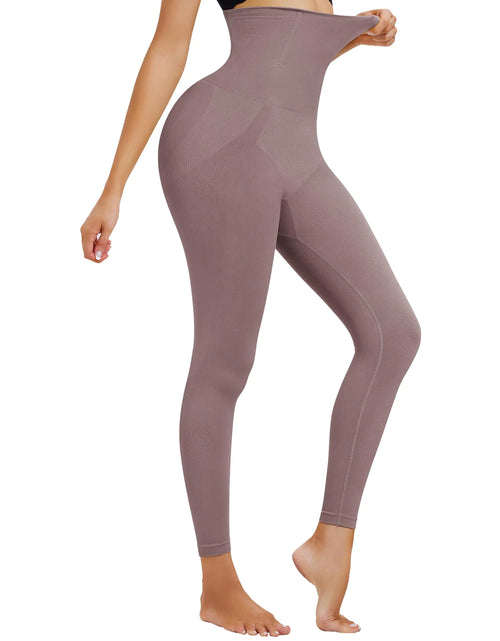 Load image into Gallery viewer, Nebility Shapewear Tummy Control High Waisted Body Shaper for Women Thigh Slimmer Butt Lifting Shapewear (Purple BrownL)
