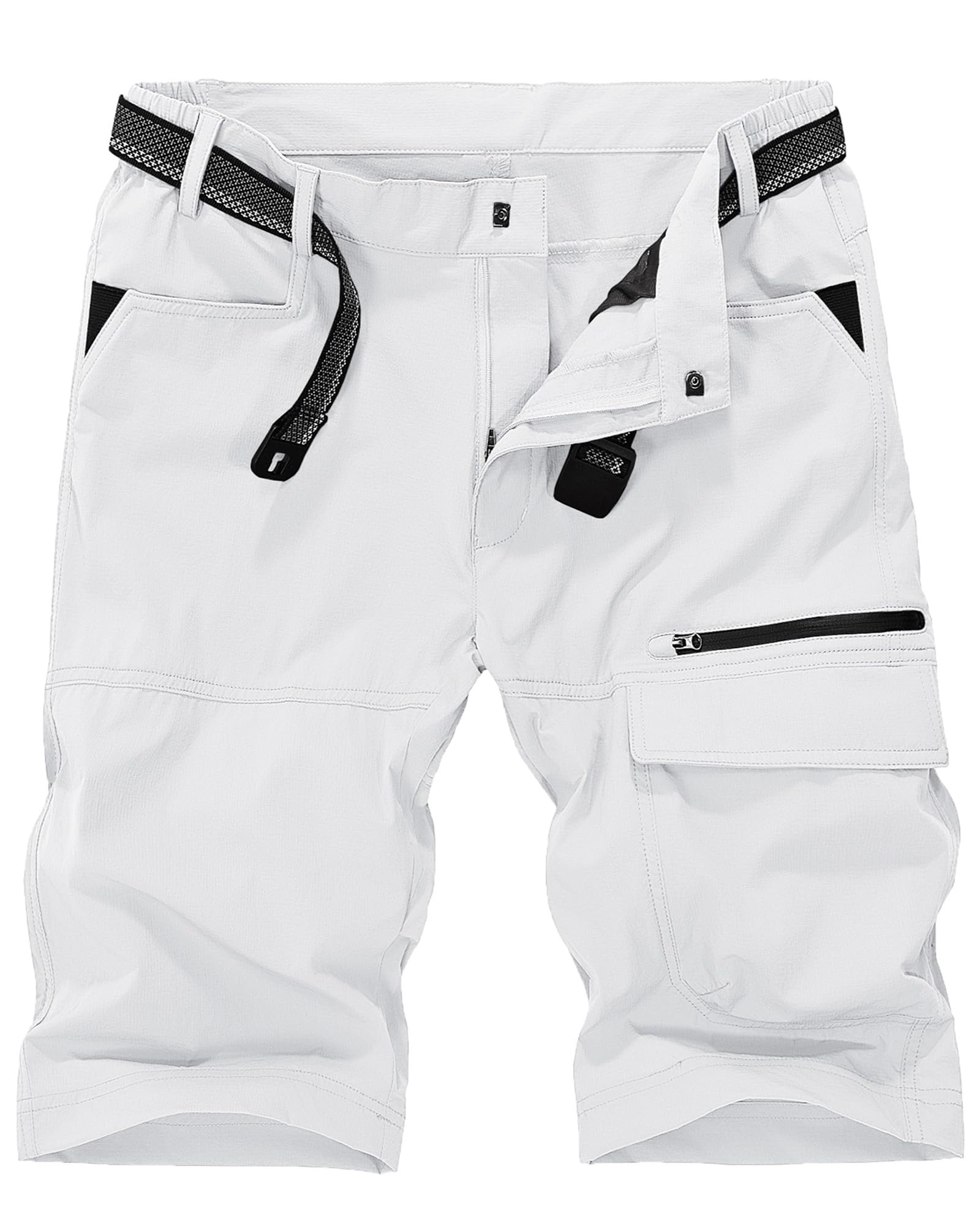 EKLENTSON Cargo Shorts for Men Waterproof Ripstop Work Shorts with Multi Pockets Camping Hiking Shorts for Men