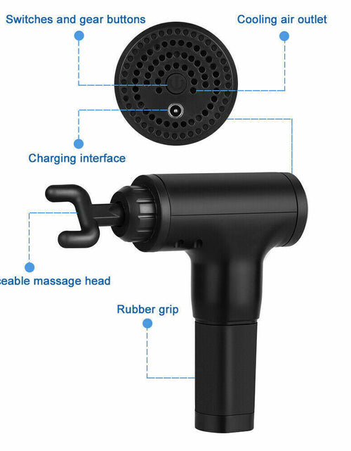 Load image into Gallery viewer, Massage Gun Percussion Massager Deep Tissue Muscle Vibrating Relaxing + 4 Heads
