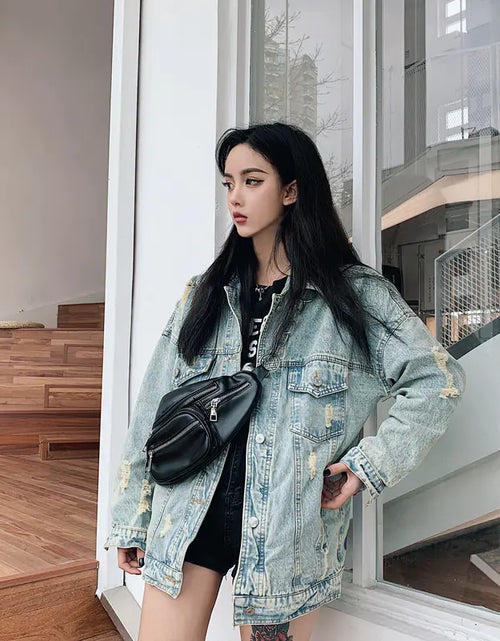 Load image into Gallery viewer, Dinosaur Patch Denim Jacket
