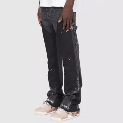 Men's Elastic Denim Bell-Bottom Pants