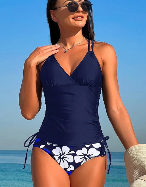 Load image into Gallery viewer, 2024 Women&#39;s Tankini with Drawstring Beach Swimwear
