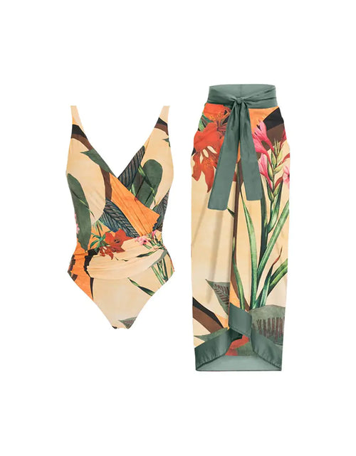 Load image into Gallery viewer, Wholesale Retro One-Piece Slimming Swimwear
