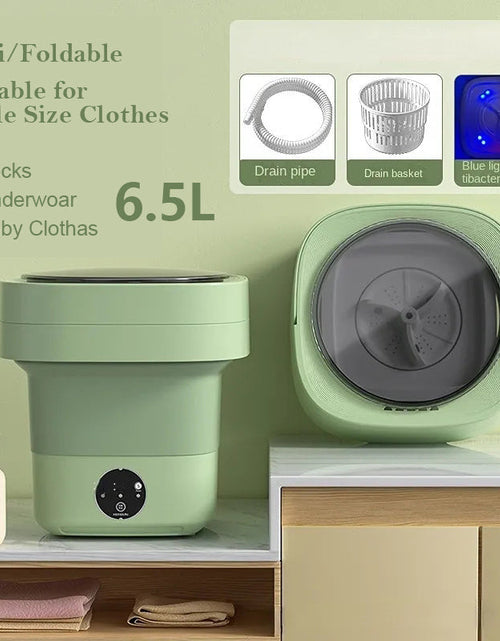 Charger l'image dans la visionneuse de galerie, Mini Foldable Washing Machine Portable Mini Socks Underwear Panties Washing Machine Big Capacity 3 Models With Spinning Dry Gadgets
