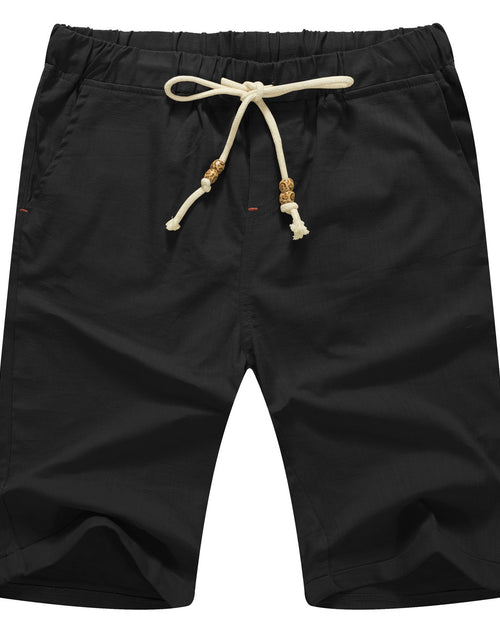 Cargar imagen en el visor de la galería, Sailwind Men’s Linen Shorts Casual Drawstring Summer Beach Shorts
