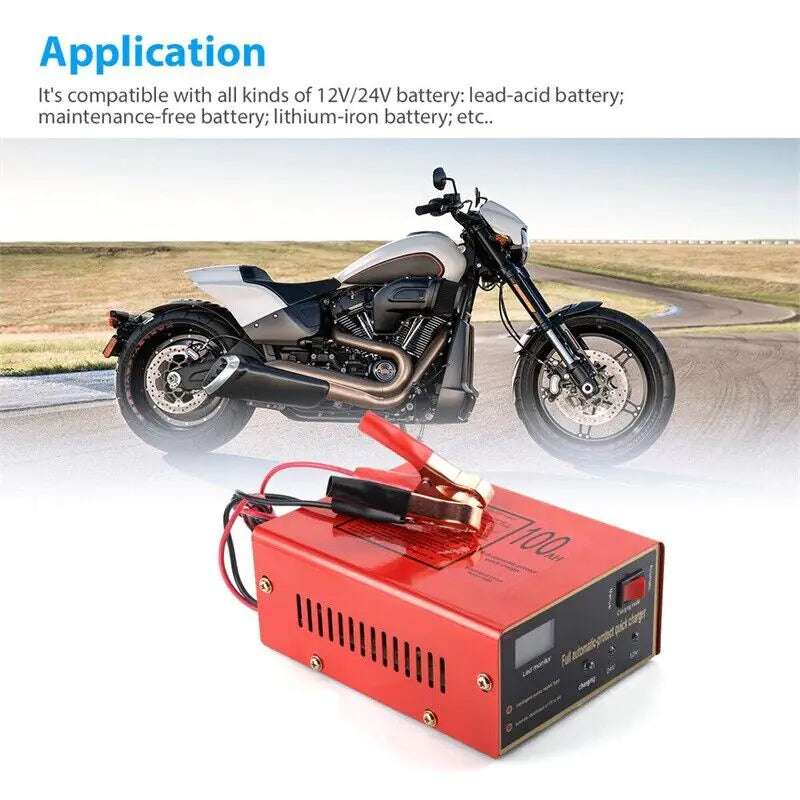 Cargador de batería sin mantenimiento 12V/24V 10A 140W de salida para coche eléctrico Pro