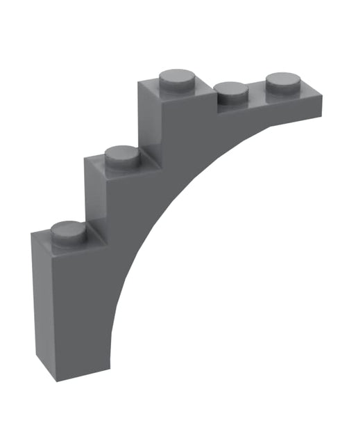 Load image into Gallery viewer, Classic Building Arch 1x5x4 - Continuous Bow 50 Piece Dark Grey Arch Pieces Bulk Compatible with Lego Parts and Pieces 14395 Compatible with Lego and All Major Brick Brands(Colour: Dark Grey)
