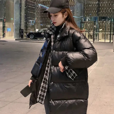 Women's Long Shiny Down Jacket