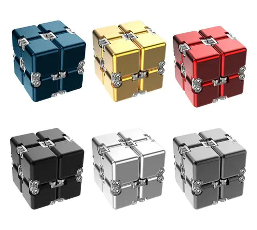 Load image into Gallery viewer, Metal Infinity Cube Stress Relief Toy
