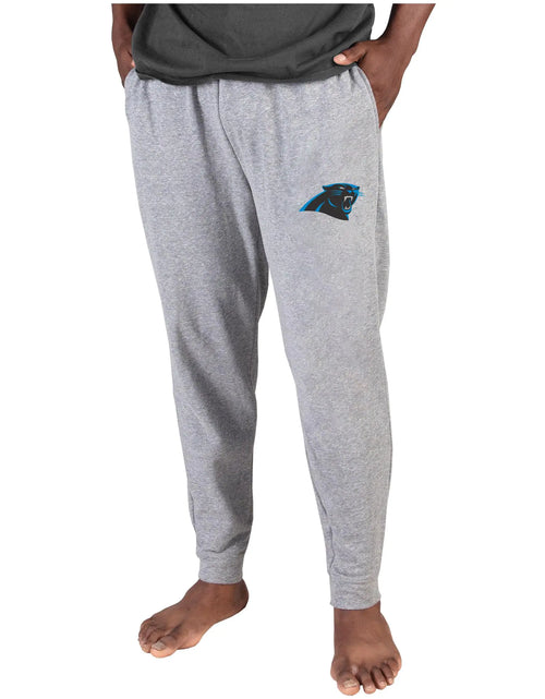 Load image into Gallery viewer, Concepts Sport Mens Gray Carolina Panthers Lightweight Jogger Sleep Pants
