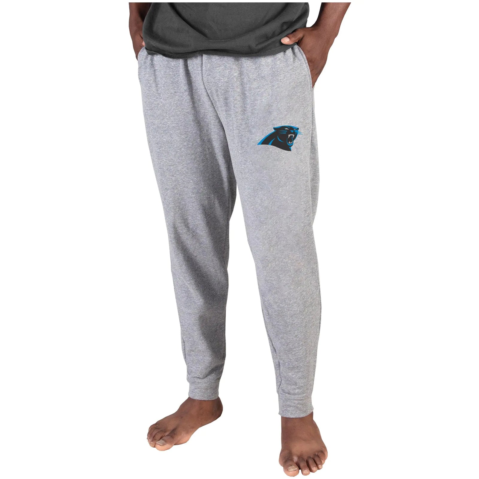 Concepts Sport Mens Gray Carolina Panthers Lightweight Jogger Sleep Pants