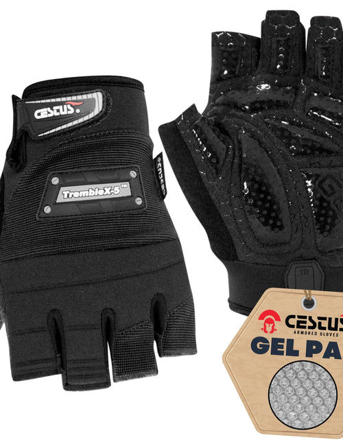 Charger l'image dans la visionneuse de galerie, Gants d'entraînement Cestus pour hommes et femmes avec rembourrage en gel amortissant les vibrations, gants de cyclisme pour hommes, gants de vélo (taille M)
