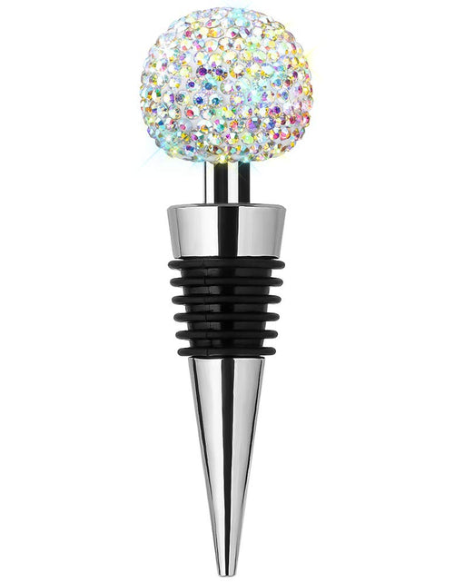 Load image into Gallery viewer, Soleebee Bling Decorative Wine StoppersWine Bottle Stopper with Crystal Rhinestone Beverage Bottle Stoppers for Gifts Bar Holiday Party Wedding (Pink)
