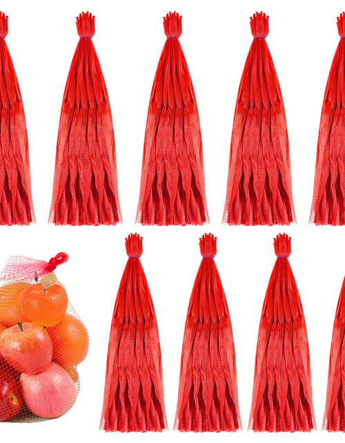 Load image into Gallery viewer, Windyun 1000 Pcs Reusable Mesh Nylon Netting Bulk Fits Storage Egg Vegetable Seafood Fruits Bags Grocery Bags (Red20 Inch)
