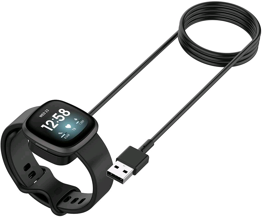 Wireless Charger For Fitbit Sense Versa 3 4 Watch USB Fast Charging Dock Cable