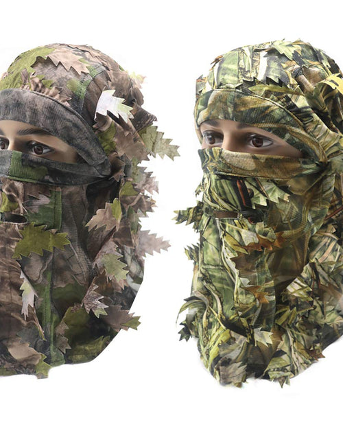 Load image into Gallery viewer, Aoutacc Ghillie Camouflage Leafy Hat 3D Full Face Mask Headwear Turkey Camo Hunter Hunting Accessories(2 PackStyle 2)
