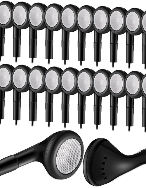Load image into Gallery viewer, Kanayu 100 Pack Bulk Earbuds for Kids Students Classroom Ear Buds Class Set Headphones Multipack School Earphones Individually Bagged Operation Christmas Bulk Items(BlackStyle 1)
