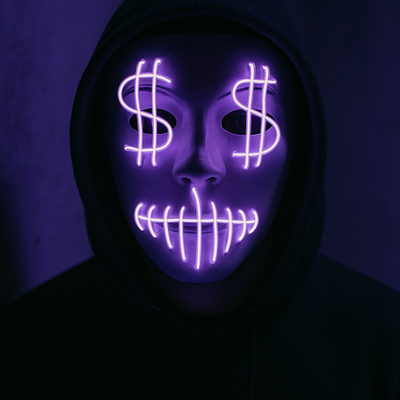 Máscara de fiesta de signo de dólar