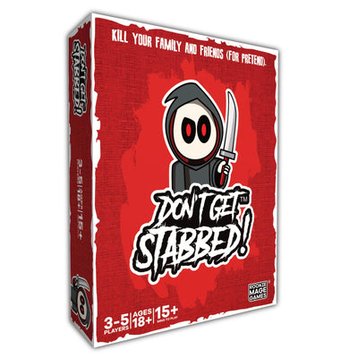 Dont Get Stabbed!: The Party Game Where You Get to Kill Your Family and Friends (for Pretend). Exciting Card Game for Adults and Horror Gift for Scary Movie Fans. Great for Halloween.