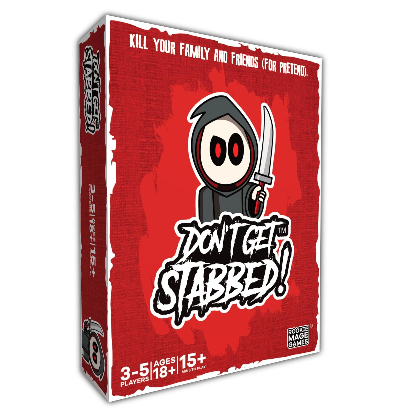 Dont Get Stabbed!: The Party Game Where You Get to Kill Your Family and Friends (for Pretend). Exciting Card Game for Adults and Horror Gift for Scary Movie Fans. Great for Halloween.