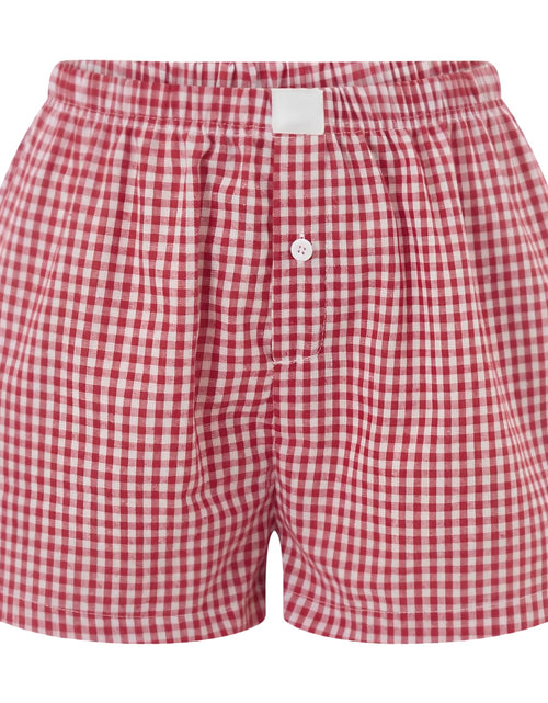 Charger l'image dans la visionneuse de galerie, Numgug Womens Y2k Plaid Shorts Women Cute Lounge Pajama Boxer Shorts Checkered Sleep Shorts Gingham PJ Shorts
