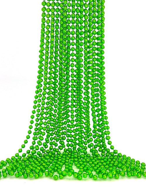 Charger l'image dans la visionneuse de galerie, 12 colliers de perles vertes, colliers de perles en plastique pour Mardi Gras, accessoires de fête pour la Saint-Patrick, décoration de 81 cm, cotillons pour défilés, fournitures de fête pour la Saint-Patrick, Noël, carnaval, baby shower
