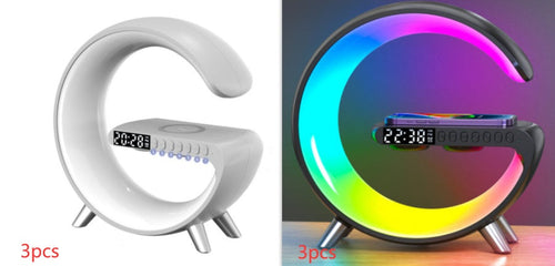 Charger l'image dans la visionneuse de galerie, New Intelligent G Shaped LED Lamp Bluetooth Speake Wireless Charger Atmosphere Lamp App Control For Bedroom Home Decor
