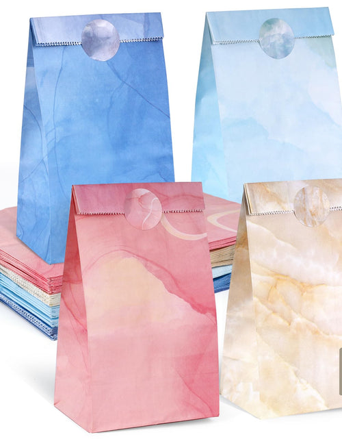 Load image into Gallery viewer, Shindel 54PCS Party Favor Bags with Stickers Colorful Marbleized Treat Bags Goodie Bags Kids Birthday Gift Bags Party Accessories for Kids Birthday Party 4.7" x 3.1" x 8.7"

