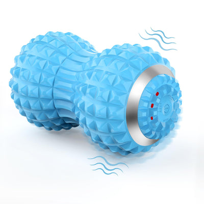 Uppye Vibrating Massage Ball for Pain Relif Mobility Ball for Physical Therapy and Workout Recovery Deep Tissue Myofascial Release Tools - Back Shoulder & Foot Muscle Massager (Blue)