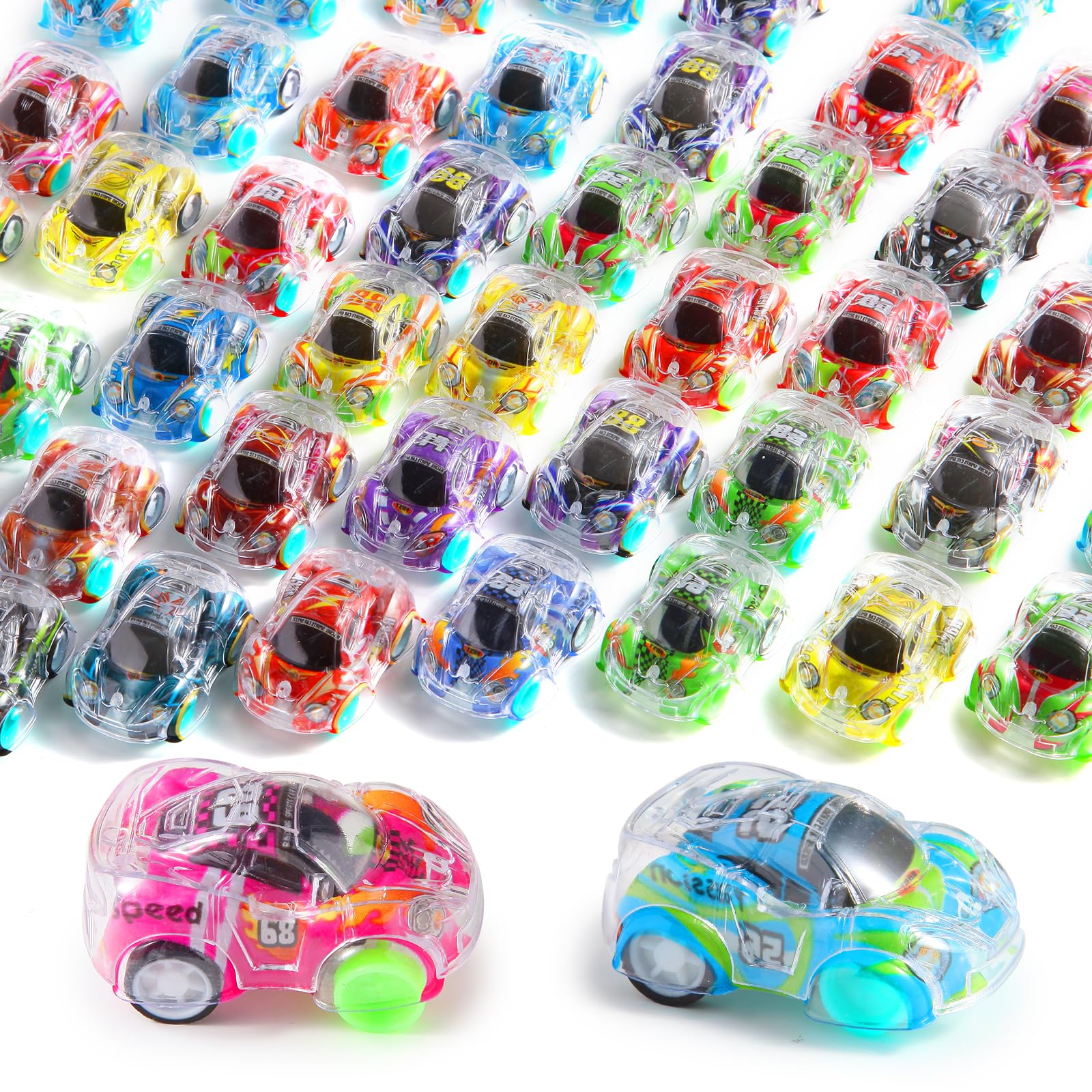 Benzem 50 Pcs Mini Pull Back Cars Set Pull Back Racing Vehicles for Kids Toddlers Bulk Toys Party Favors Treasure Box Classroom Prizes Pinata FillersGoodie Bag Stuffers for Boys Girls