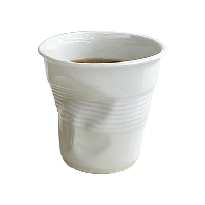 Khanjuan Creative Ceramic Cups Creative Pleated Coffee Mugs Italian Coffee Mugs French Coffee Cups Irregular Ceramic Cups (Folds)