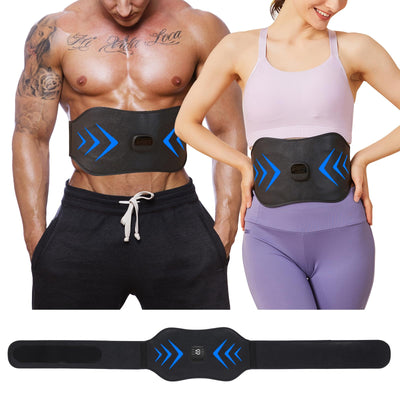 ABS Stimulator EMS Muscle Stimulator Ab Machine Fitness Workout Equipment for Women and Men Portable Muscle Toner for Abdomen Black blue