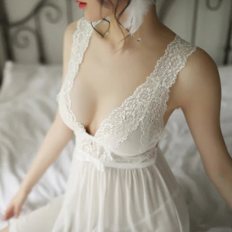 Load image into Gallery viewer, Lingerie Sheer Cami Nightgown for Women
