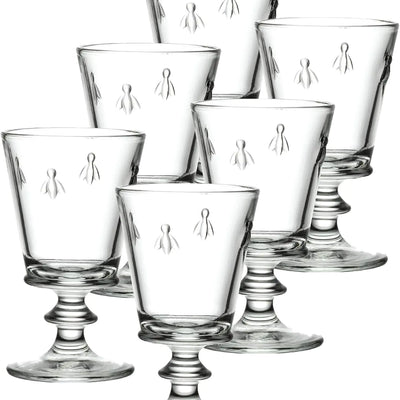 La Rochere Napoleon Bee Stemmed Wine Glass Set of 6 – Vintage Wine Glasses – La Rochere Bee Glassware Sets (12 oz)