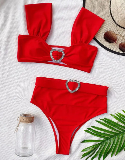 Load image into Gallery viewer, 2020 New Women&#39;s Solid Color Heart Bikini Swimwear
