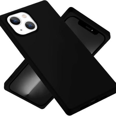 Jmltech para iPhone 15 Funda de silicona protectora delgada, a prueba de golpes, flexible, para mujer, bonita, para iPhone 15 Negro
