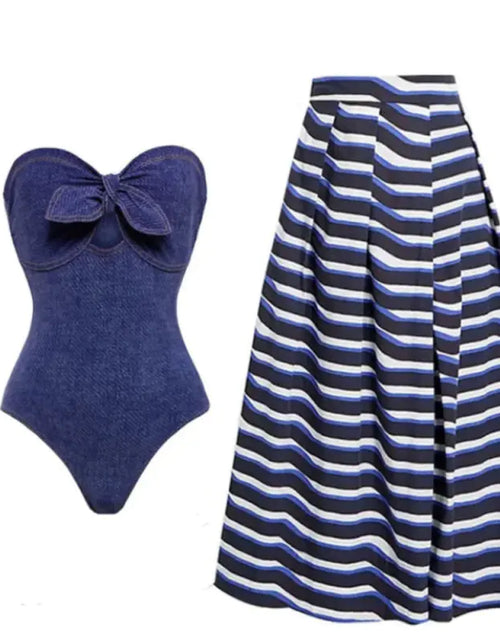 Load image into Gallery viewer, Elegant Women&#39;s One-Piece Slimming Swimwear Set
