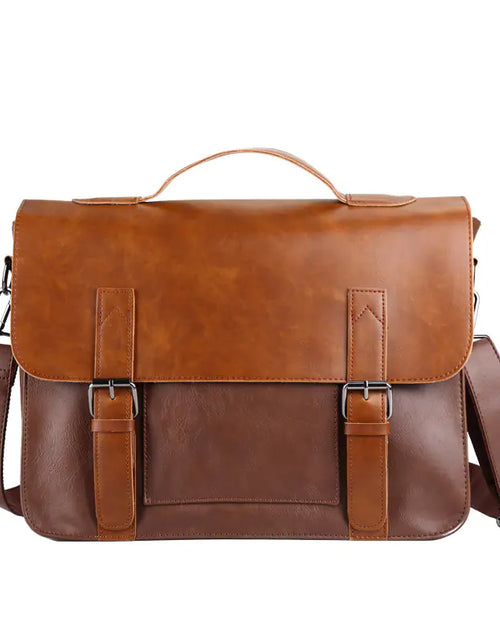 Load image into Gallery viewer, Retro PU Messenger Bag for Men - Casual Shoulder Bag
