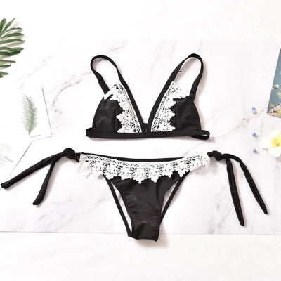 Lace Bikini Swimwear Set
