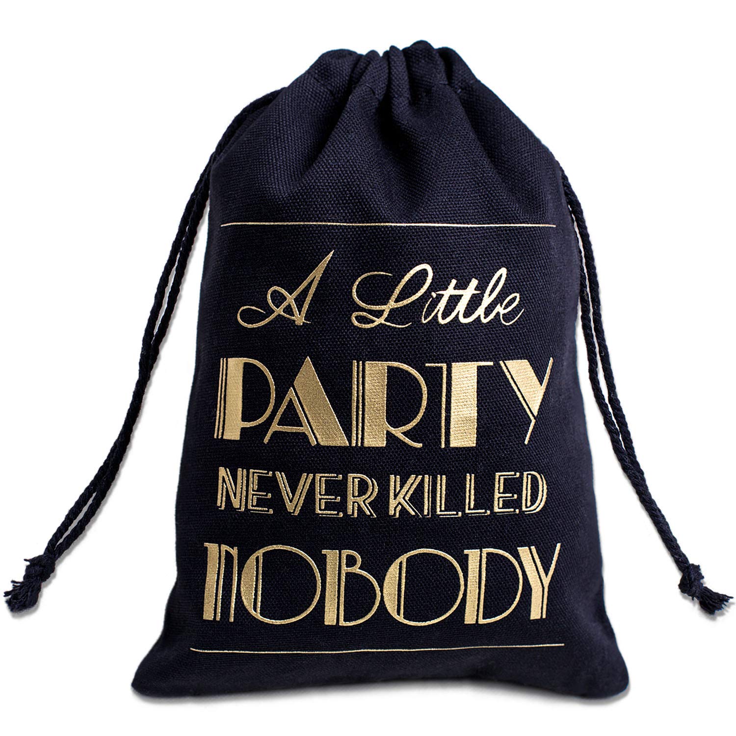 Letjolt Bolsas de kit para la resaca, obsequios para fiestas de adultos, despedidas de soltero, suministros para fiestas de 21.º cumpleaños, fiestas de los años 20, 5x7 pulgadas, negro, juego de 5